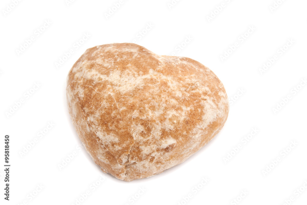 single tasty gingerbread on white single tasty gingerbread on white