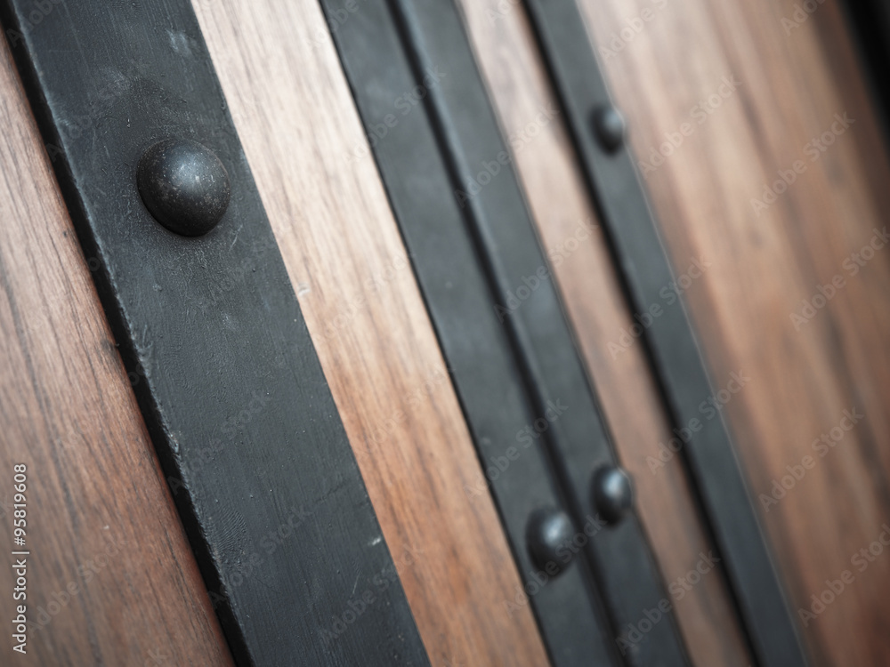 traditional asian door handle with wooden door. traditional asian door handle with wooden door.