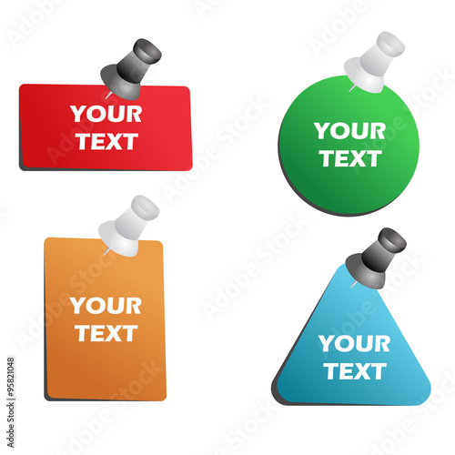 set paper vector elements with pin