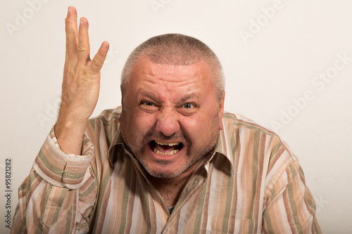 Schilderij op canvas Angry man shouting