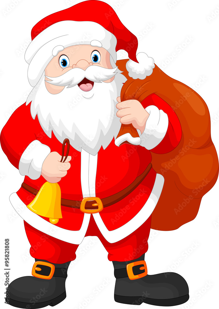 Santa claus with a bag and a bell Santa claus with a bag and a bell