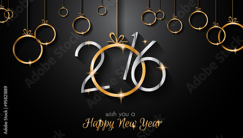 2016 Happy New Year and Merry Christmas Background