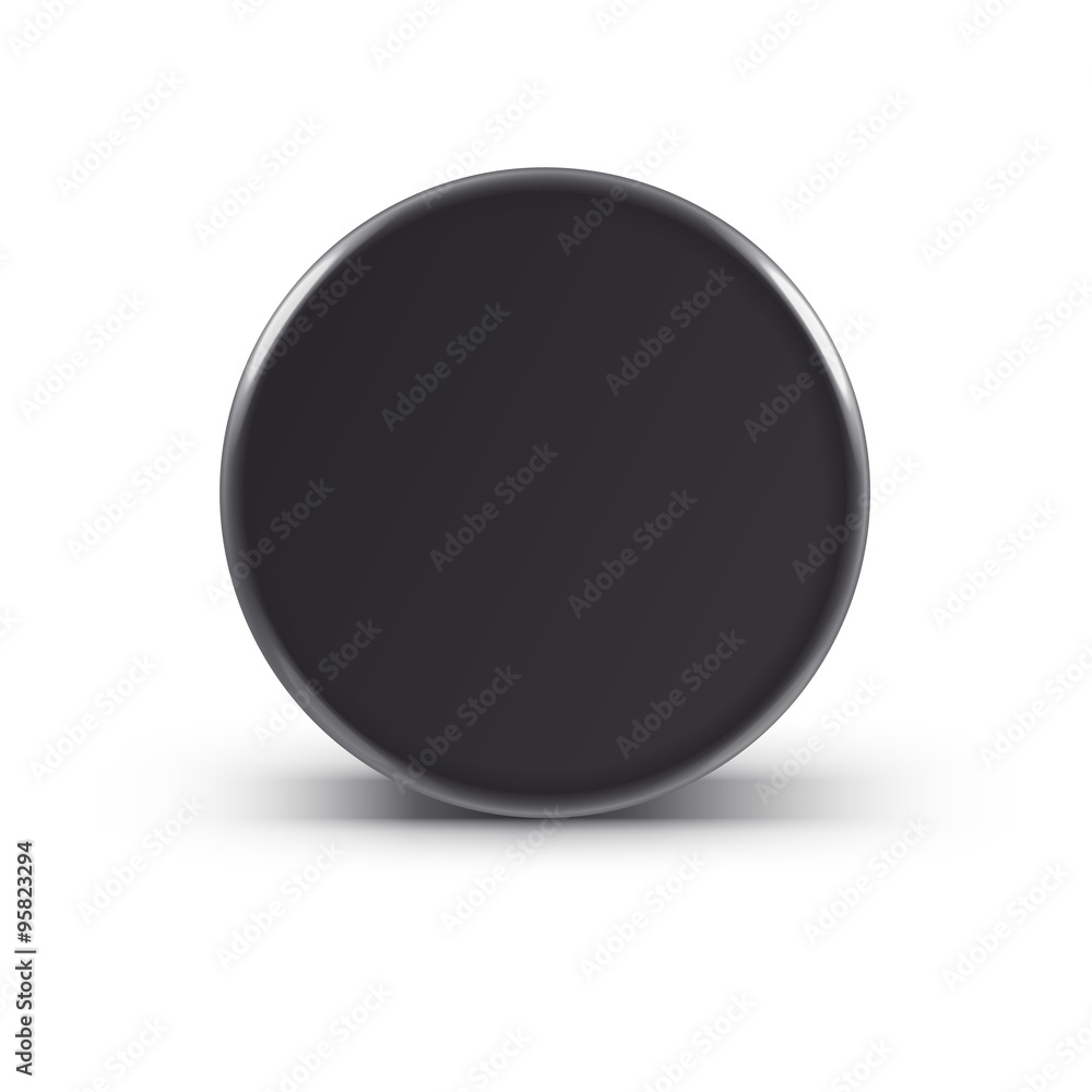 Hockey puck isolated on white with shadow Hockey puck isolated on white with shadow