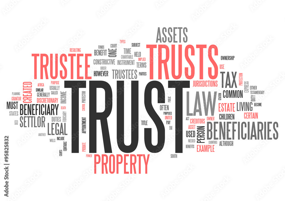 Obraz premium Wordcloud Trust