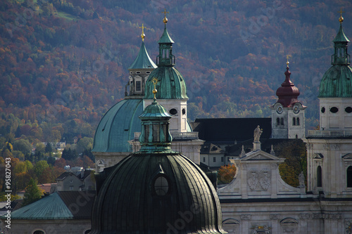Blick vom Mönchsberg auf die Altstadt von Salzburg
