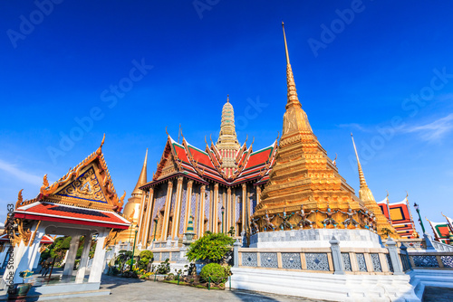 Wat Phra Kaew or Wat Phra Si Rattana Satsadaram in Bangkok of Thailand