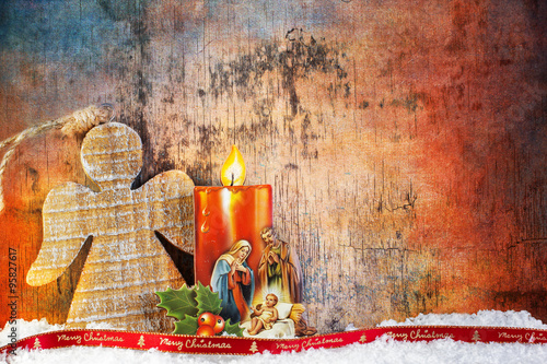 Nativity under Snow - Merry Christmas