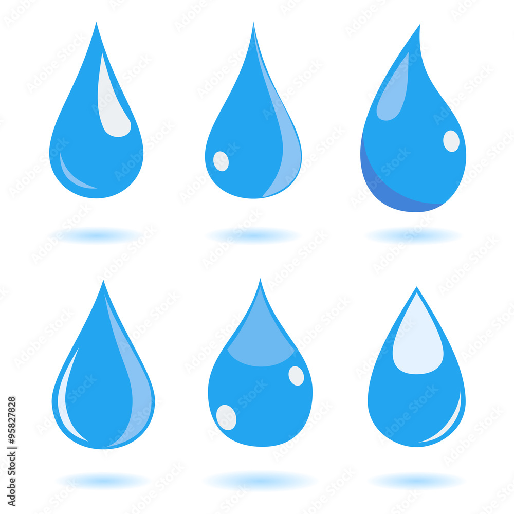 Set of water drops Set of water drops