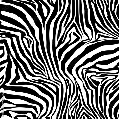 Fototapeta Naklejka Na Ścianę i Meble -  Zebra Stripes . Background. Pattern. A seamless pattern.