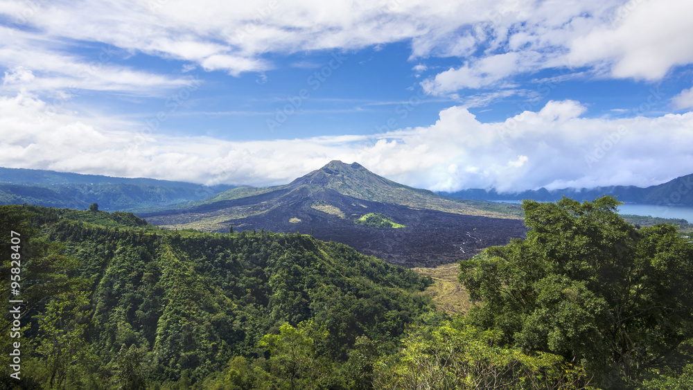 View of Mount Batur volcano in Bali, Indonesia. View of Mount Batur volcano in Bali, Indonesia.