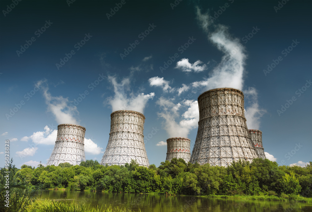 cooling tower of a nuclear power plant
