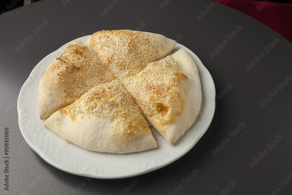 pizza bread with sussame pizza bread with sussame