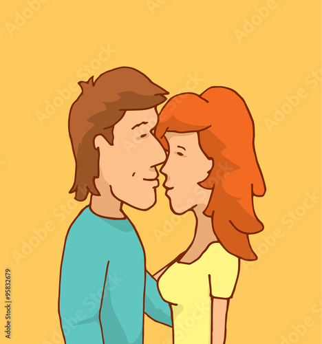 Close couple about to kiss