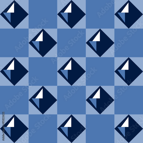 Blue Square Pattern, isolated vector illustration