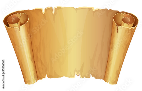 Big golden scroll of parchment 