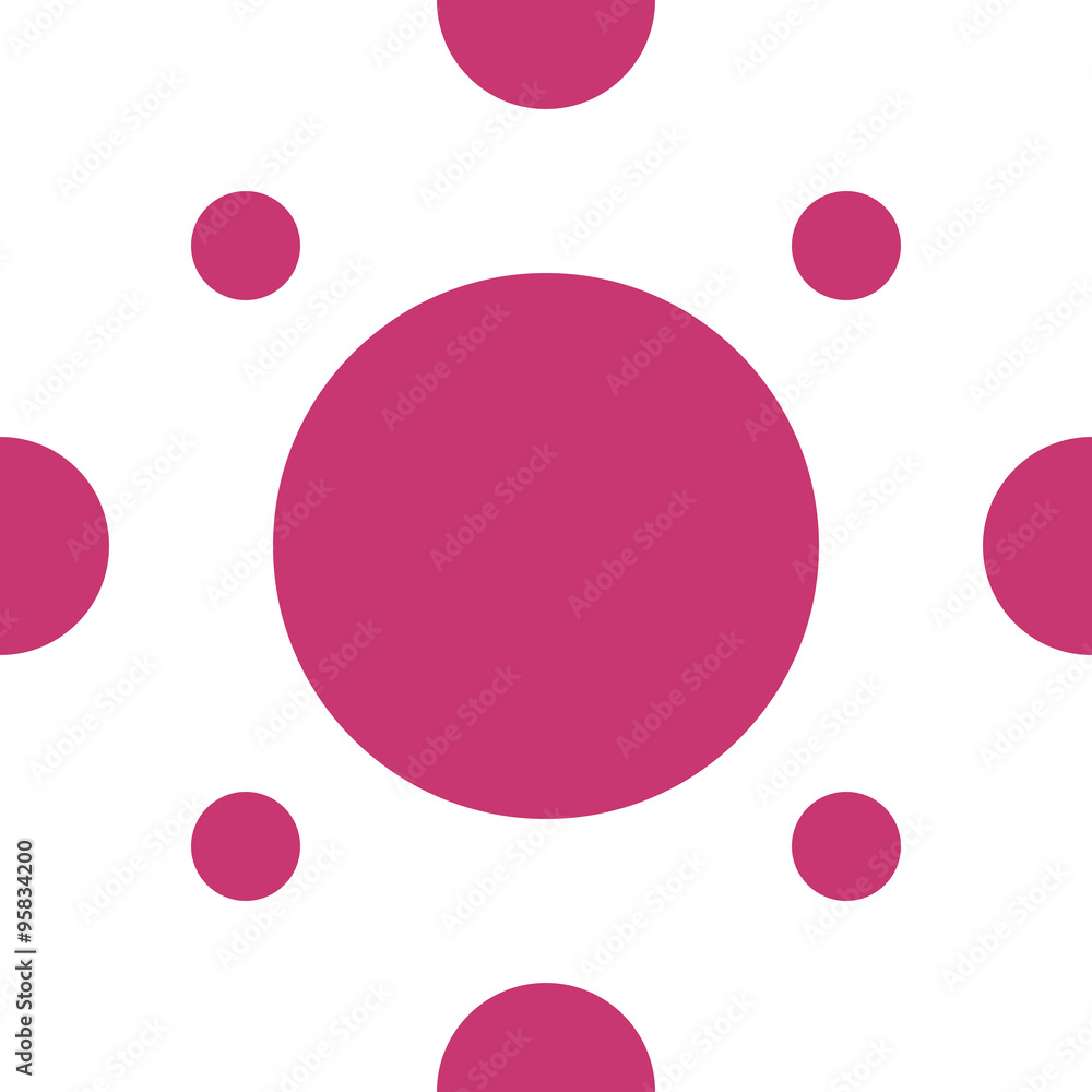 Pink Dots Seamless Pattern, isolated vector graphic