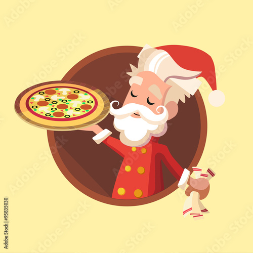 Card with cartoon Elf for Christmas and New Year party