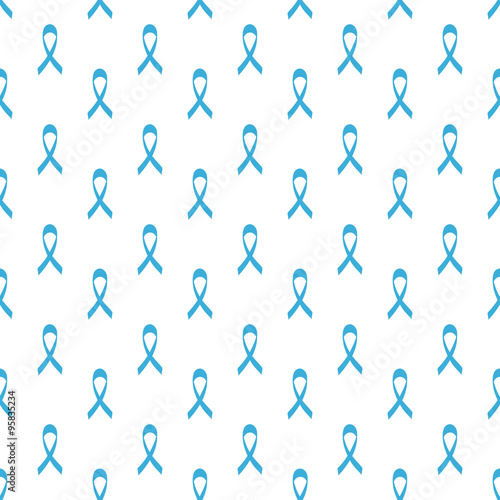 Prostate cancer blue ribbon awareness seamless pattern.