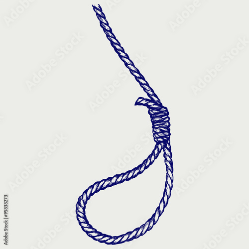 Classic loop knot. Doodle style