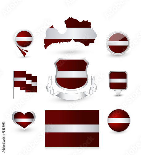 Free Download Latvia Flag Collection - GFXLoad