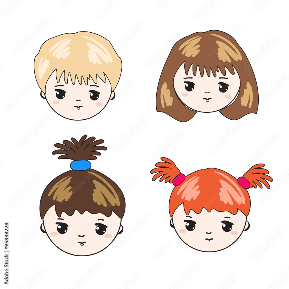 Cute children's faces. Cute children's faces.