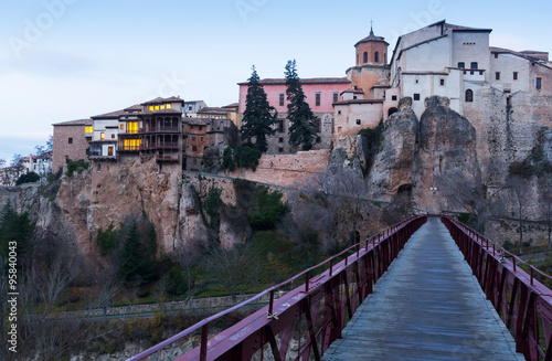 dawn view of Cuenca from Saint Paul bridge