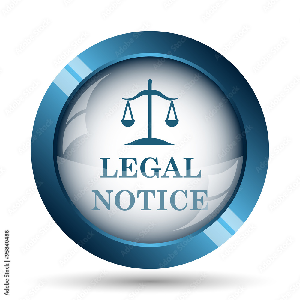Fototapeta premium Legal notice icon