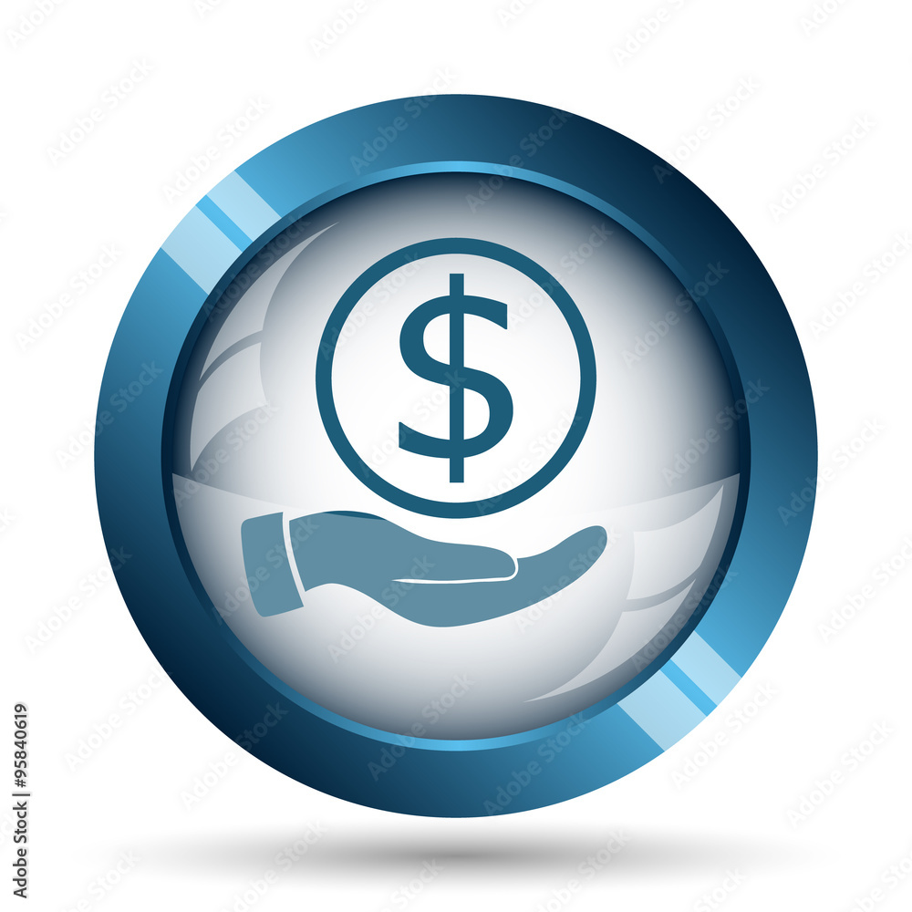 Obraz premium Money in hand icon