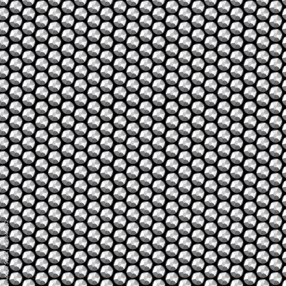 Silver crystal sequins seamless pattern Silver crystal sequins seamless pattern