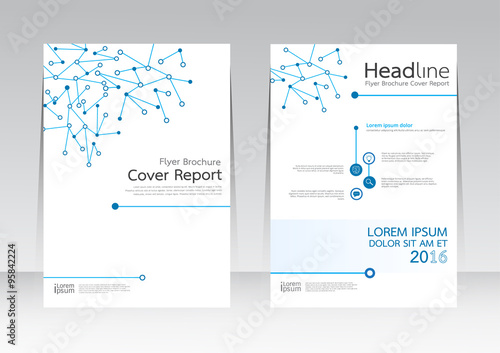 Vector design technology business for Cover Report Annual Brochure Flyer Poster in A4 size