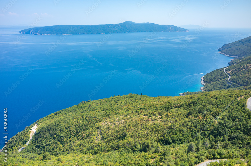 Aerial view on the bay Italy