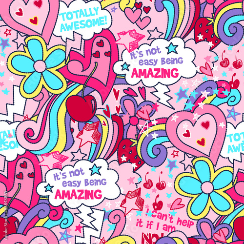 Totally awesome seamless pattern