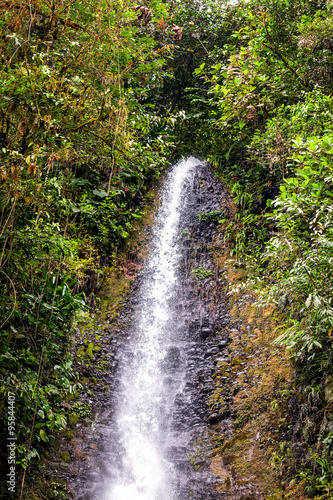 Tropical Waterfall In Amazonia Jungle photo