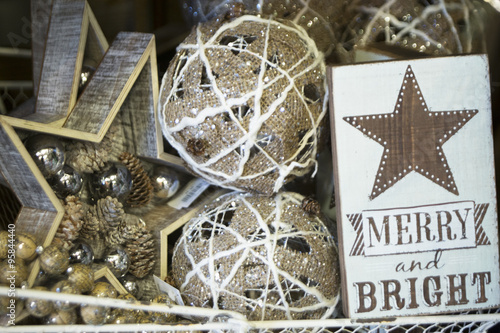 Holiday home decoration, gold color theme 