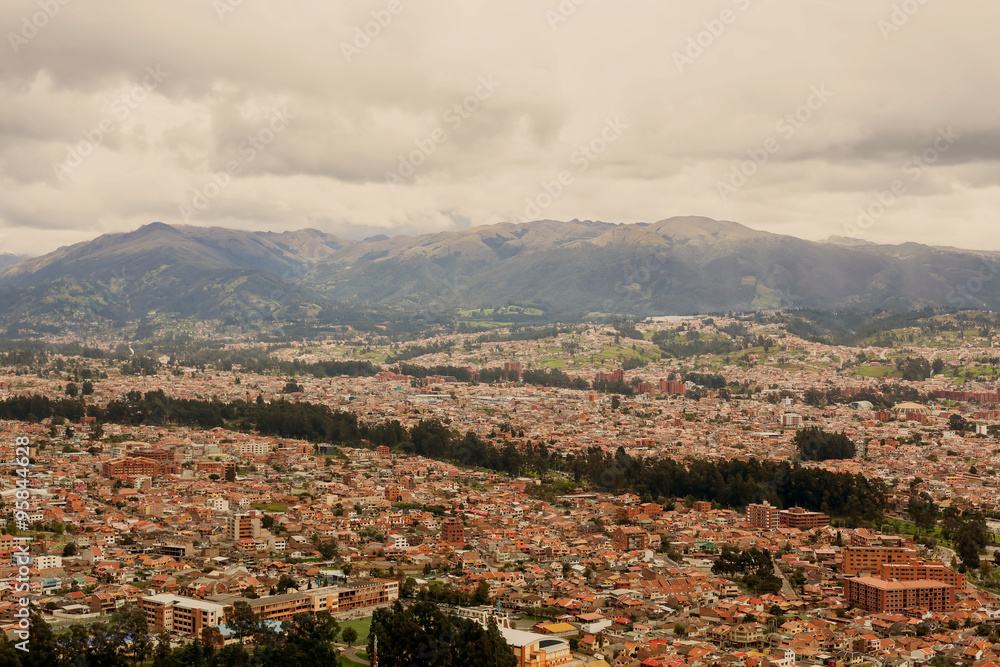 Aerial View Of Cuenca City