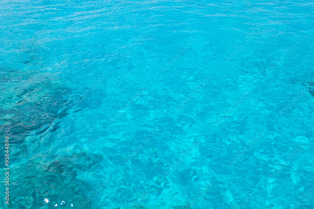 Beautiful blue sky and emerald sea at Tachai Island, Phuket, Thailand