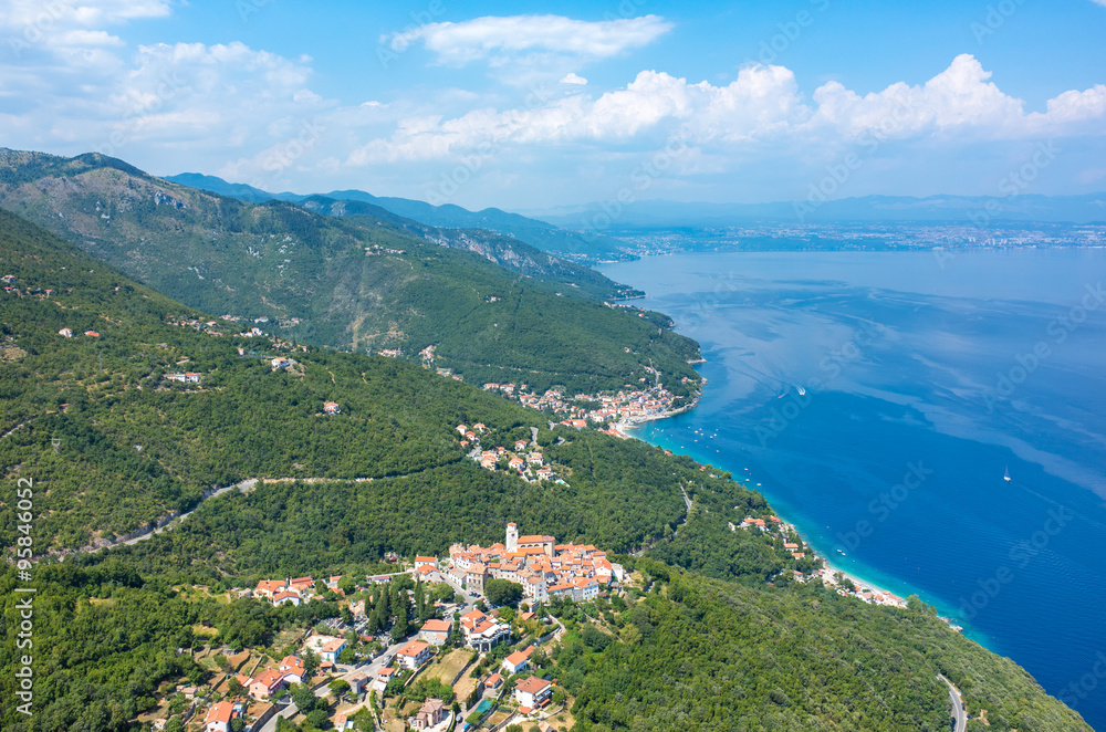 Aerial view on the bay Italy