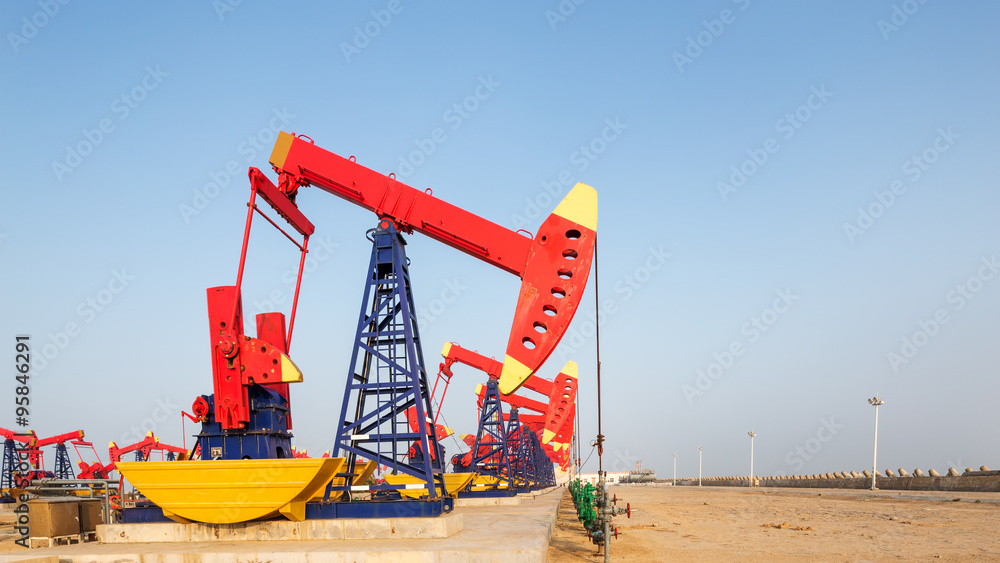 view of oilfield with pump units running view of oilfield with pump units running