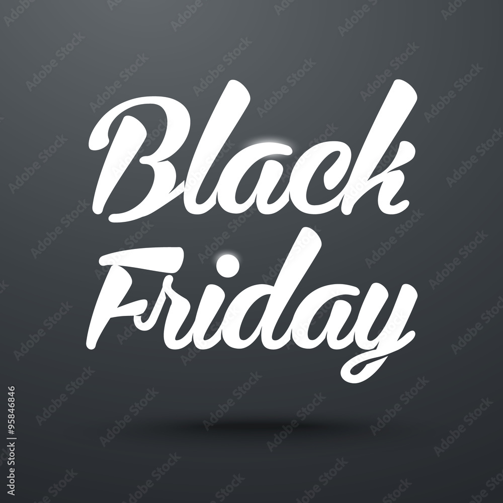 Obraz premium Black Friday Calligraphic Poster. Vector Banner with lettering