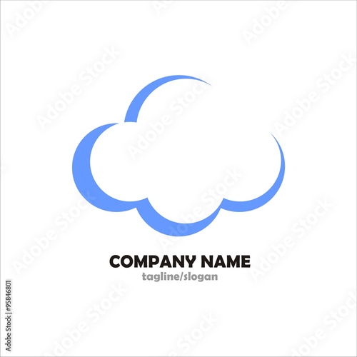 Cloud logo icon vector