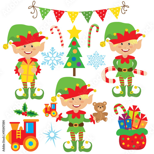 Christmas elf vector illustration 