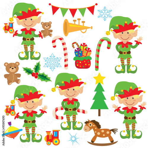 Christmas elf vector illustration
