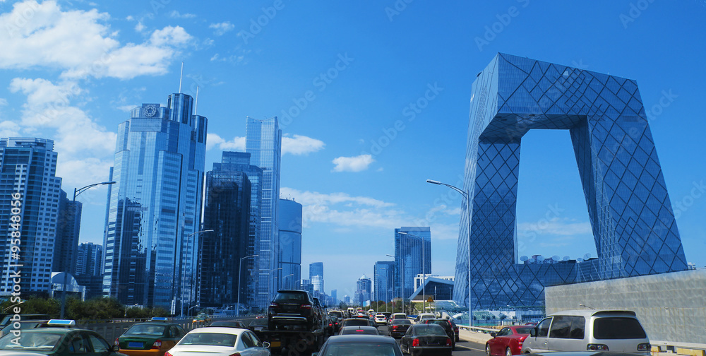 Beijing skyline - obrazy, fototapety, plakaty 