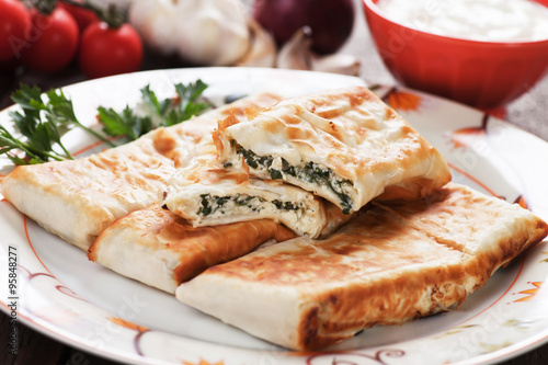 Borek with chard and cheese filling