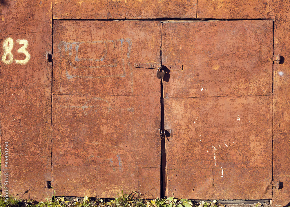 weathered rusty doors
