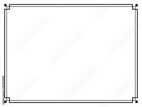 Art Deco black ornamental decorative frame