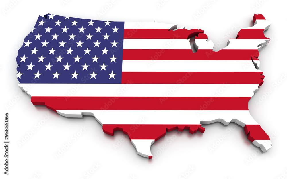 USA Flag Map USA Flag Map