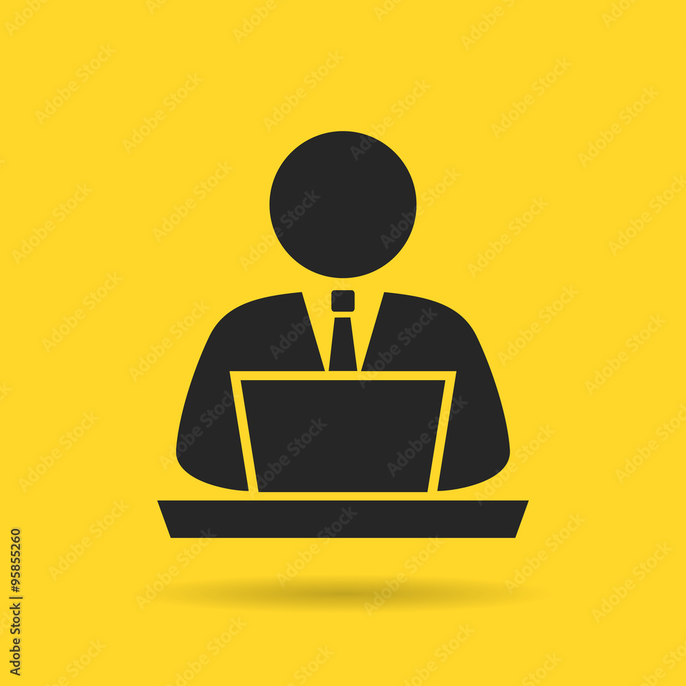 Computer user icon Computer user icon