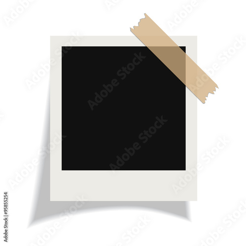 Blank polaroid photo card