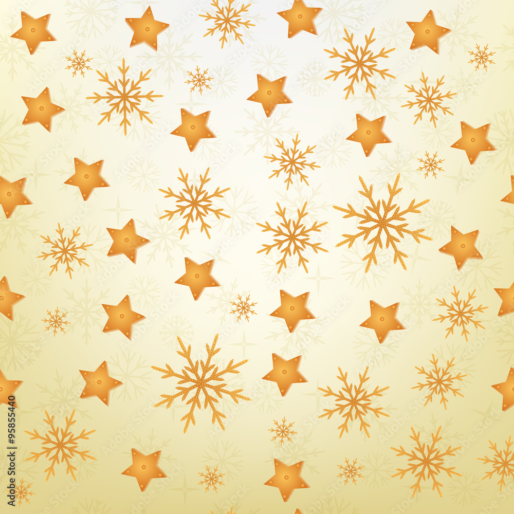 Christmas background of snowflakes and stars Christmas background of snowflakes and stars